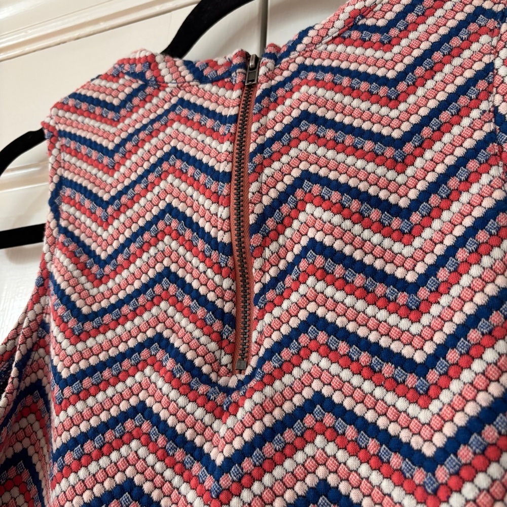 Anthropologie Postmark 9-H15 StCL Zig Zag Top Pink Chevron Dot Womens Size Small - Picture 10 of 12